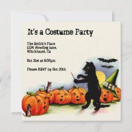 Invitación de Halloween de época