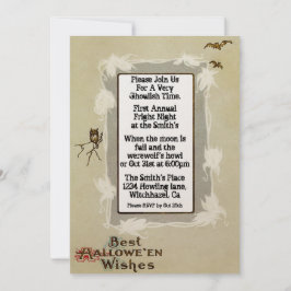 Invitación de Halloween de época