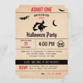 Invitación de Halloween de época