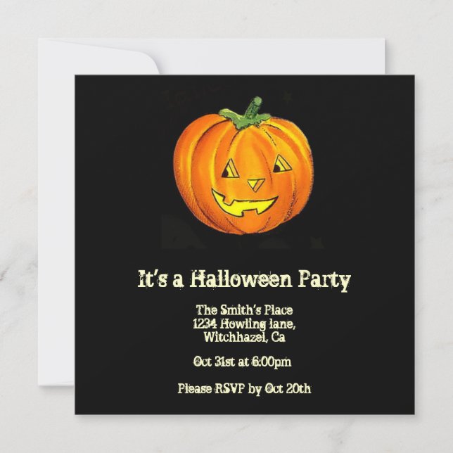 Invitación de Halloween de época (Anverso)