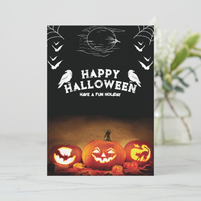 Invitación de Halloween de época, fiesta de Hallow (Anverso de pie)