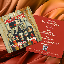 Invitación de Halloween de Halloween con el código
