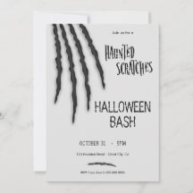 Invitación de Halloween de Halloween con escrachte