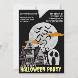 Invitación de Halloween de Halloween de la casa em