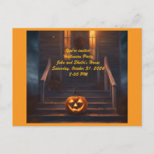 Invitación de Halloween de Jack-o-Lantern