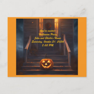 Invitación de Halloween de Jack-o-Lantern