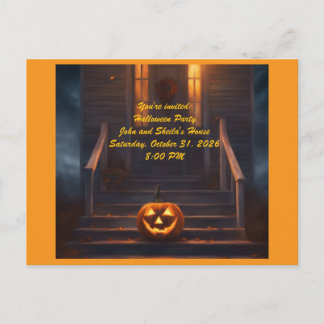 Invitación de Halloween de Jack-o-Lantern