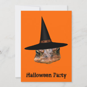 Invitación de Halloween de la Gorra de brujas de l