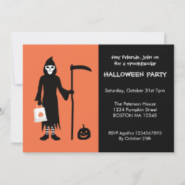 Invitación de Halloween de la Parca