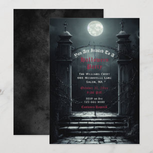 Invitación de Halloween de Luna Gótica Completa