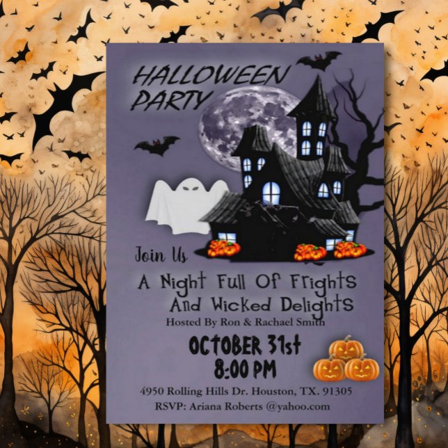 Invitación De Halloween De Noche De Fright (Subido por el creador)