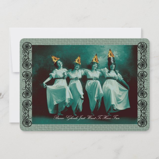 Invitación de Halloween de octubre de Bunco (Anverso)