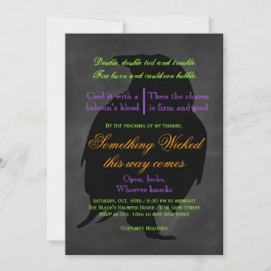 Invitación de Halloween de Raven Malvado