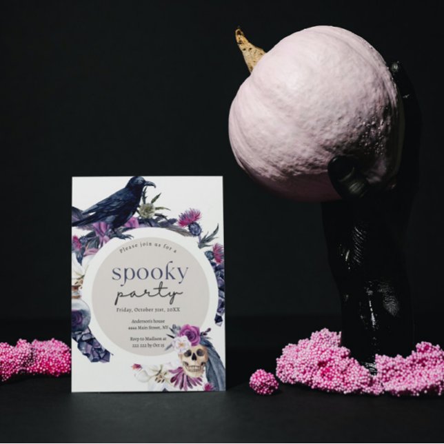 Invitación de Halloween de Raven y Skull (Subido por el creador)