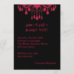 Invitación de Halloween de Red Bloody Mary