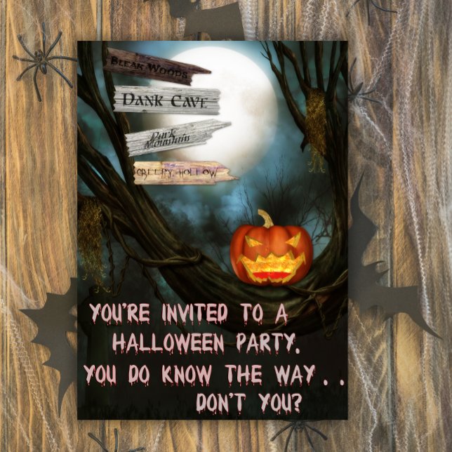 Invitación de Halloween de Rótulos aterradores (Subido por el creador)