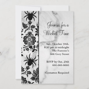 Invitación de Halloween de Spider Damask sobre Már
