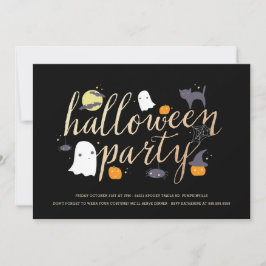 Invitación de Halloween de Spooky Critters