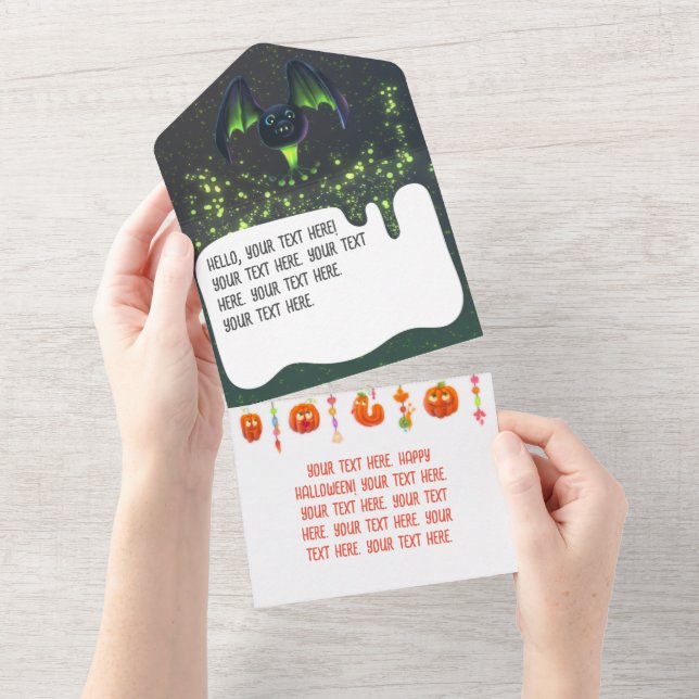 Invitación de Halloween de todo en uno (desgarro)