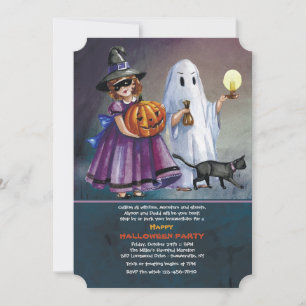 Invitación de Halloween de truco o tratamiento