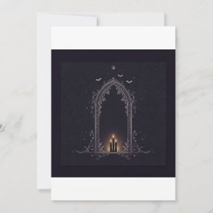 Invitación de Halloween de Vela de Arco Gótico - O