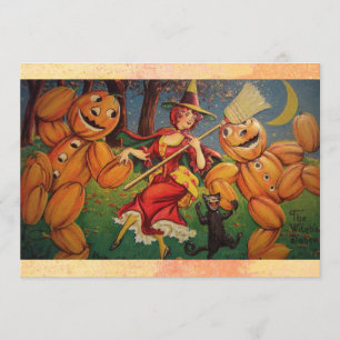 Invitación de Halloween del vintage