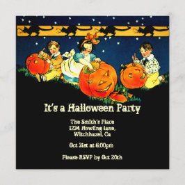 Invitación de Halloween del vintage