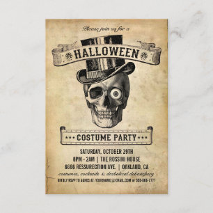 Invitación de Halloween del vintage - fiesta del
