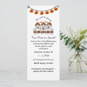 Invitación de Halloween "demasiado lindo para habl