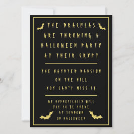 Invitación de Halloween diseñada por el poeta Adie