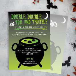 Invitación de Halloween 'Doble, doble trabajo y pr