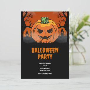 Invitación de Halloween editable, Fiesta de Hallow