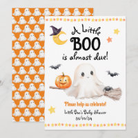 Invitación de Halloween en Baby Shower de un peque