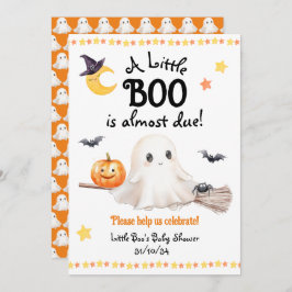 Invitación de Halloween en Baby Shower de un peque