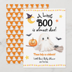 Invitación de Halloween en Baby Shower de un peque