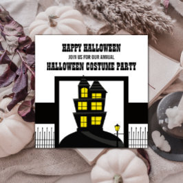 Invitación de Halloween en casa embrujada