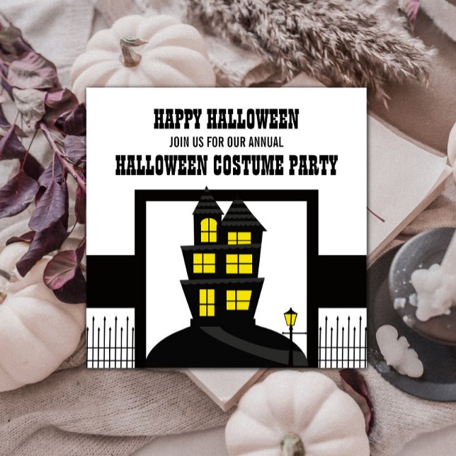 Invitación de Halloween en casa embrujada (Haunted House Halloween Invite)
