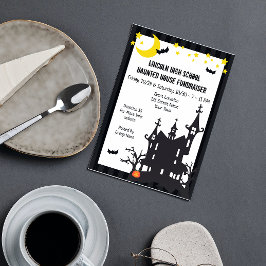 Invitación de Halloween en casa embrujada