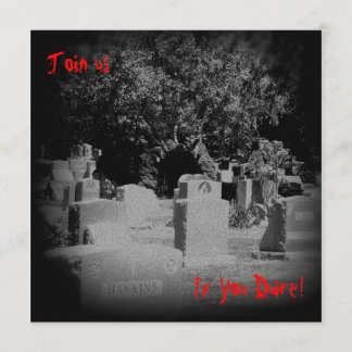 Invitación de Halloween en el cementerio aterrador