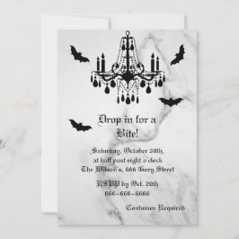 Invitación de Halloween en los murciélagos