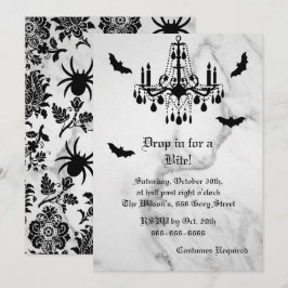 Invitación de Halloween en los murciélagos