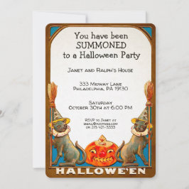 Invitación de Halloween en Personalizable de época