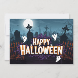 Invitación de Halloween en Spooky Graveyard