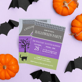 Invitación de Halloween en una casa embrujada