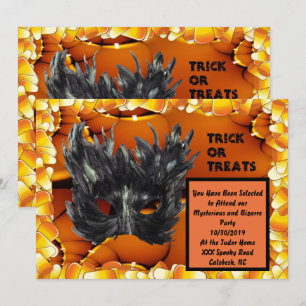 Invitación de Halloween enmascarada