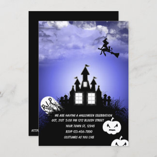 Invitación de Halloween escriba su texto
