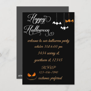 Invitación de Halloween escribe tu texto