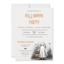 Invitación de Halloween espeluznante para adultos