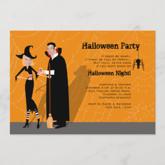 Invitación de Halloween "Face in Hole"