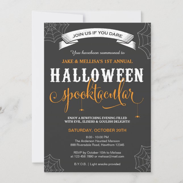 Invitación de Halloween / Fiesta de Halloween para (Anverso)